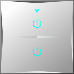 Smart Lichtschalter 2 Fach Weiß WLAN APP Touch Google Home Amazon Alexa HL02-11